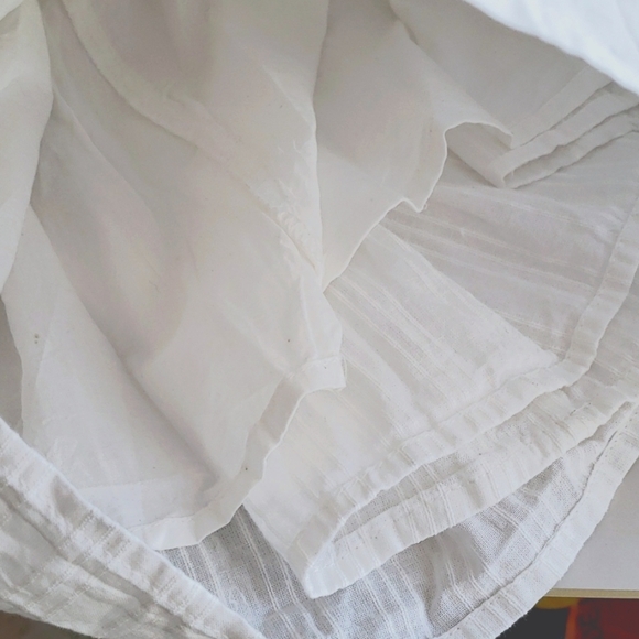 Universal Thread Crocheted Trim Tiered Skirt Midi Dress 100% White Cotton Size M - Picture 9 of 11